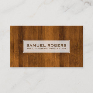 Brown Rustic Wood Texture Business Card