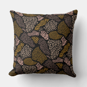 Brown Safari Animal Print Cushion