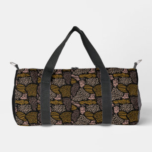 Brown Safari Animal Print Duffle Bag