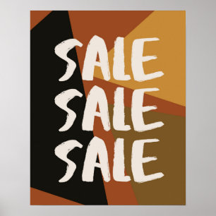 Brown Sale Sign, Retail Store Signage, Large Poster