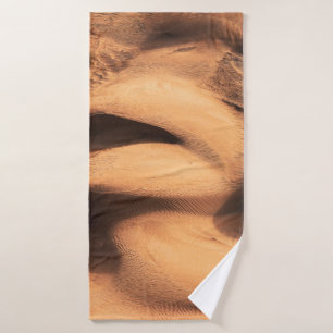 Brown sand formation bath towel