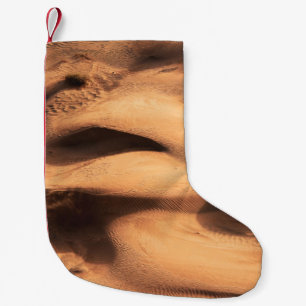 Brown sand formation small christmas stocking