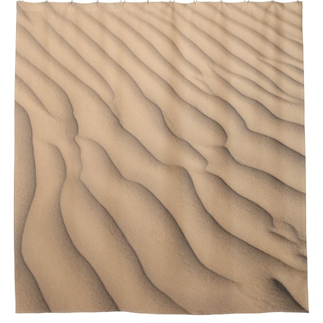 Brown sand shower curtain (Front)