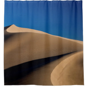 BROWN SAND UNDER BLUE SKY DURING DAYTIME SHOWER CURTAIN