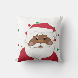 Brown Santa Decorative Christmas Pillow