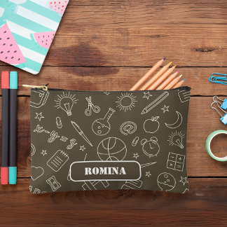 Brown School elements Pencil case/bag  Accessory Pouch