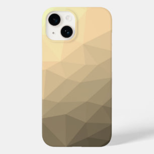 Brown sepia Gradient Geometric Mesh Pattern Case-Mate iPhone 14 Case