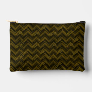 Brown shaded chevron pattern accessory pouch