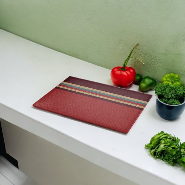 Brown Shades Stripe Cutting Board (Chopping Board)