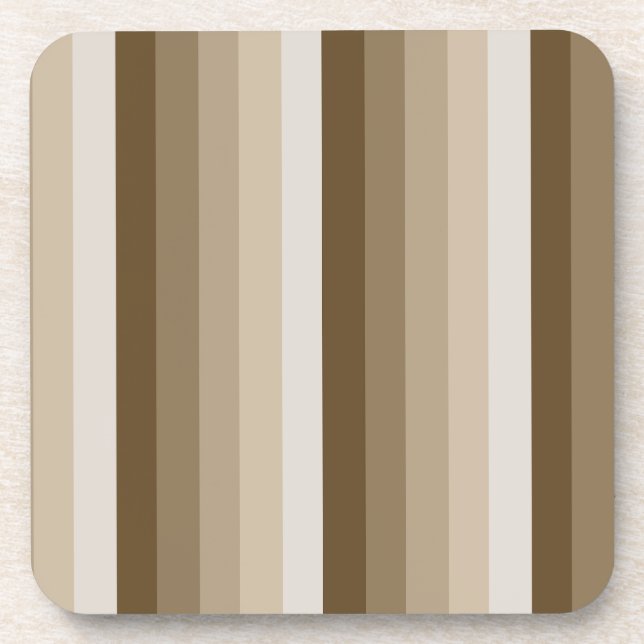 Brown shadow stripes coaster (Front)