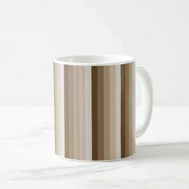 Brown shadow stripes coffee mug (Front Right)
