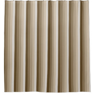 Brown shadow stripes shower curtain
