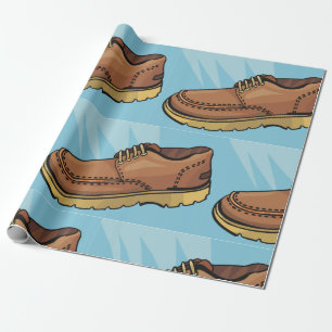 Brown Shoe Footwear Wrapping Paper