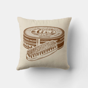 Brown shoe polish tin cushion