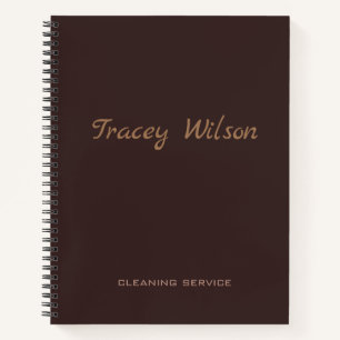 Brown simple business notebook