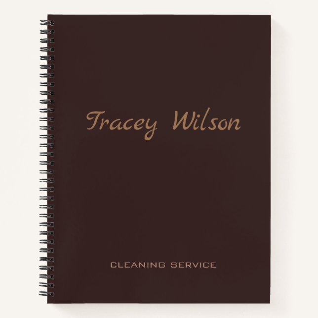 Brown simple business notebook (Front)