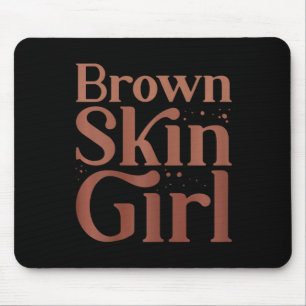 Brown Skin Girl Black History Month Melanin Queen Mouse Pad