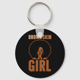 Brown Skin Girl Melanin Brown Skin Black History J Key Ring