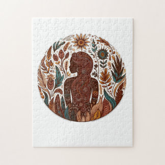 Brown skin lady  jigsaw puzzle