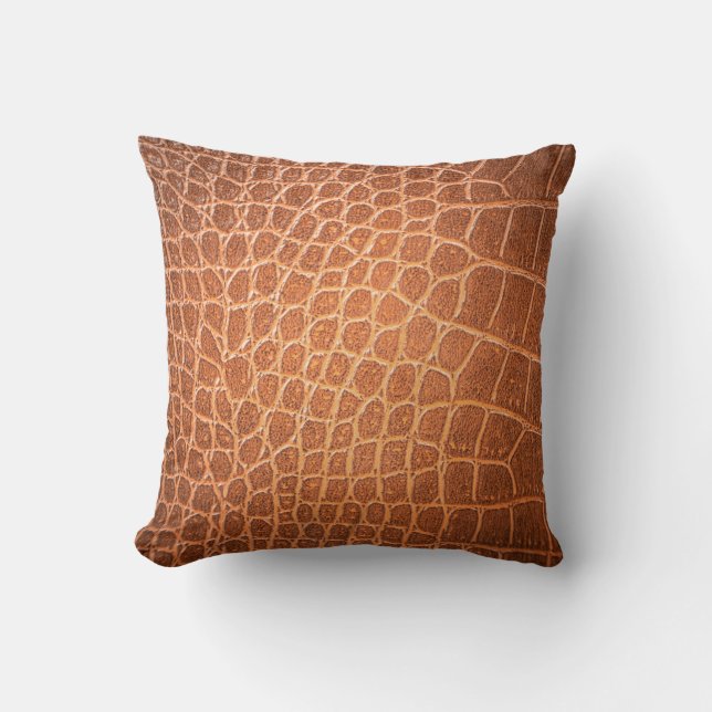 Brown skin leather texture use for background cushion (Front)
