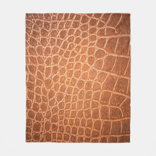 Brown skin leather texture use for background fleece blanket