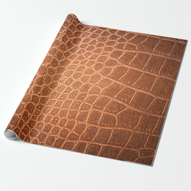 Brown skin leather texture use for background wrapping paper (Unrolled)