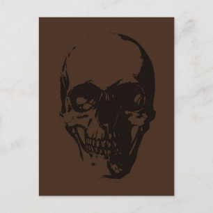 Brown Skull Postcard