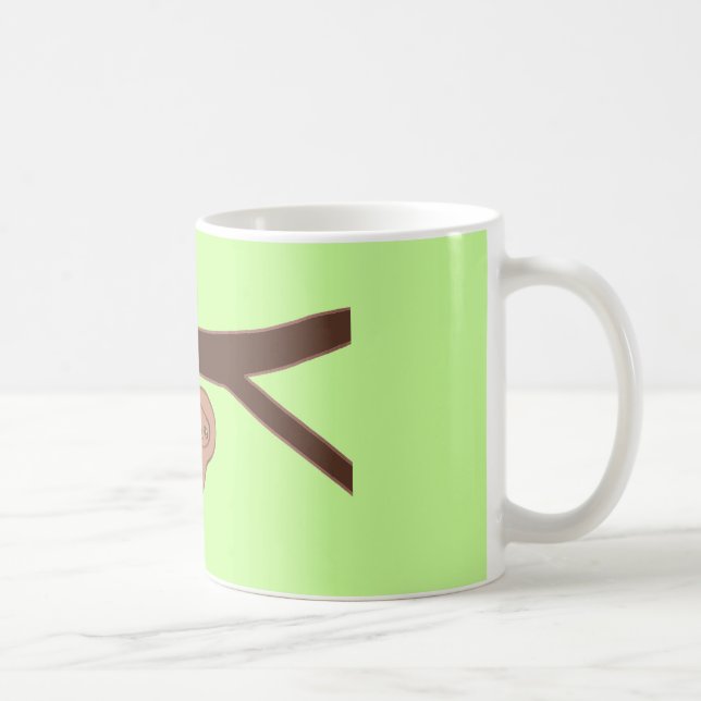 Brown Smiling Sloth with Heart Nose Coffee Mug (Right)