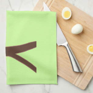 Brown Smiling Sloth with Heart Nose Tea Towel