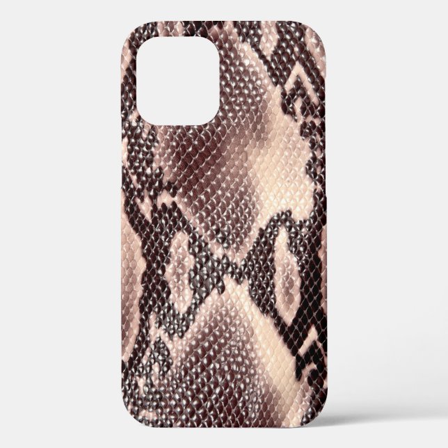 Brown snake leather texture Case-Mate iPhone case (Back)