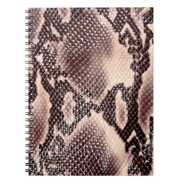 Brown snake leather texture notebook (Front)