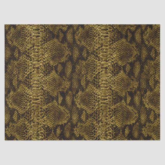 Brown Snake Skin Gorgeous Leather Texture Tissue Paper (Front)