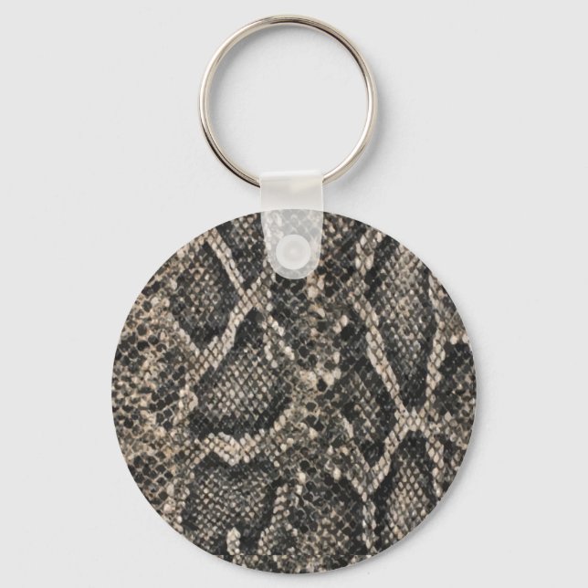 brown SNAKE SKIN pattern | Key Ring (Front)