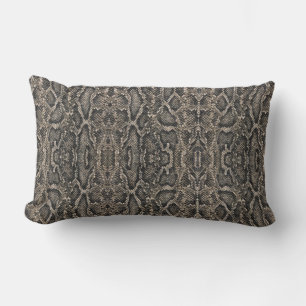 brown snake skin pattern lumbar cushion