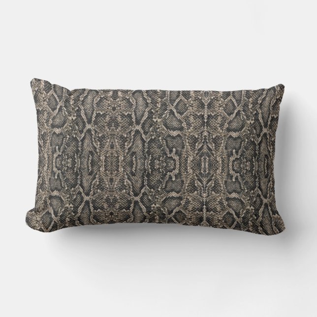 brown snake skin pattern | lumbar cushion (Front)