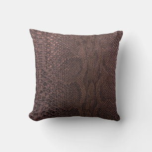 Brown Snakeskin Cushion