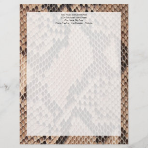 Brown Snakeskin Look Custom Letterhead