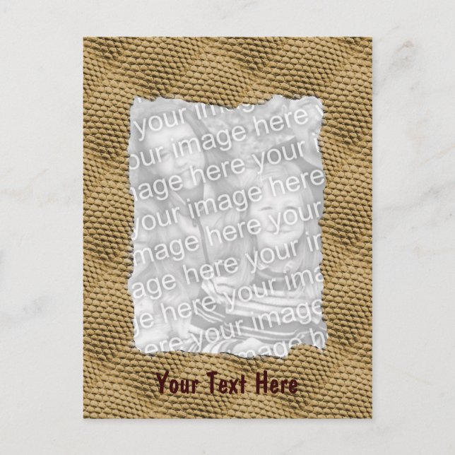 Brown Snakeskin Pattern Photo Postcard (Front)