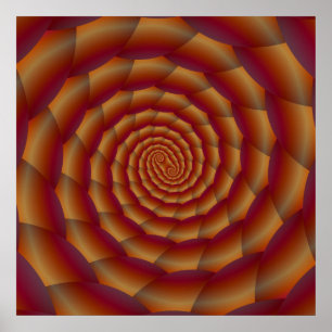 Brown Snakeskin Spiral Poster