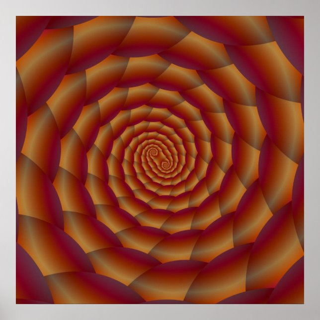 Brown Snakeskin Spiral Poster (Front)