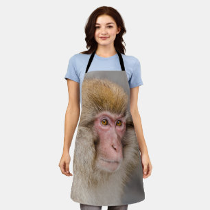 Brown Snow Monkey, Japanese Photography Apron