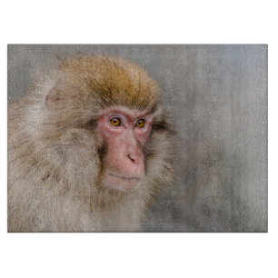 Brown Snow Monkey, Japanese Photography Cutting Board