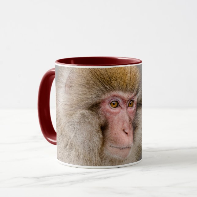 Brown Snow Monkey, Japanese Photography Mug (Front Left)