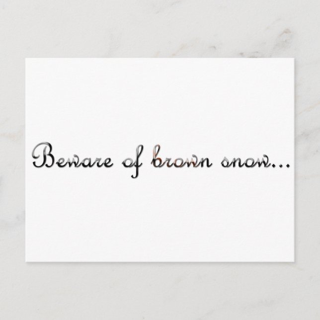 Brown-Snow Postcard (Front)