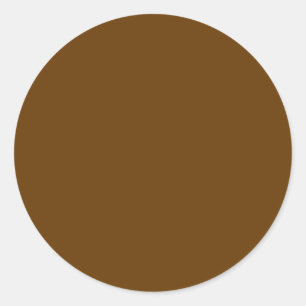 Brown (solid colour)  classic round sticker