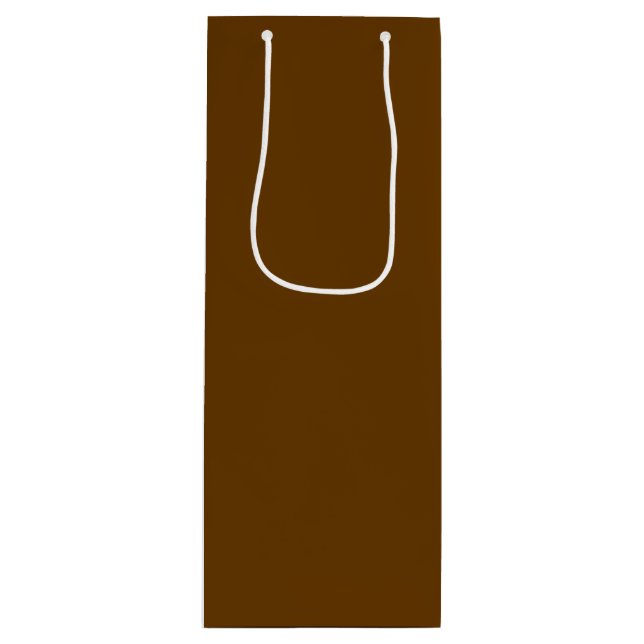 Brown (solid colour)  wine gift bag (Front)