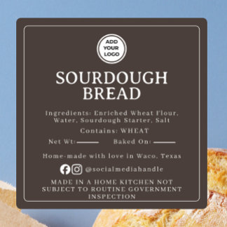 Brown Sourdough Ingredient Cottage Law Sticker