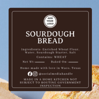 Brown Sourdough Ingredient Cottage Law Sticker
