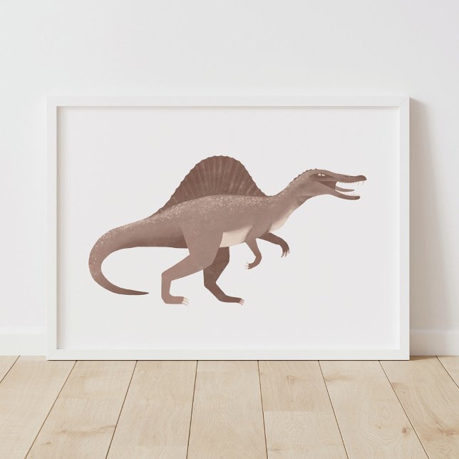 Brown Spinosaurus Dinosaur Kids Room Poster (Creator Uploaded)