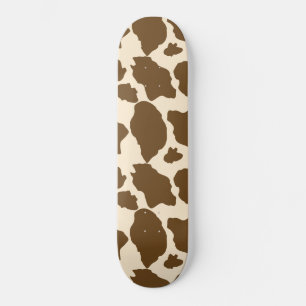 Brown Spots Cow Print Farmer Farm Animals Classy Skateboard